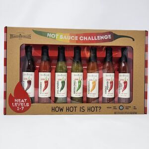 NIB Maud Borup Hot Sauce Challenge Heat Levels 1-7 (7 bottles) Unopened
